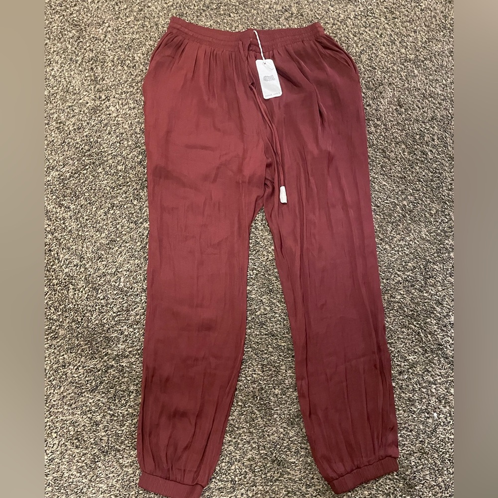 Silk joggers